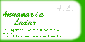 annamaria ladar business card